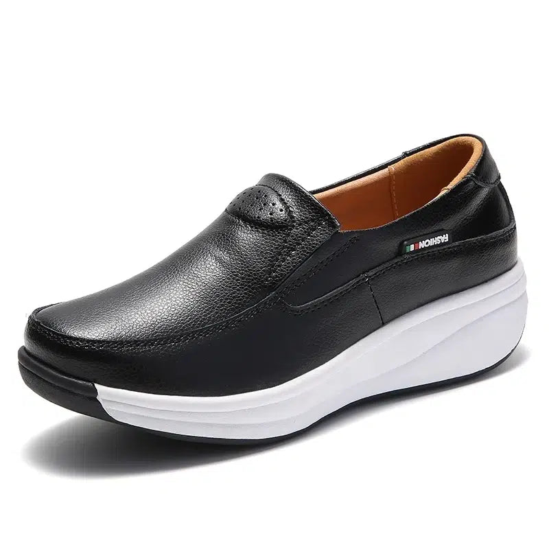 Mocasines ortopédicos con suela de cuña para mujer