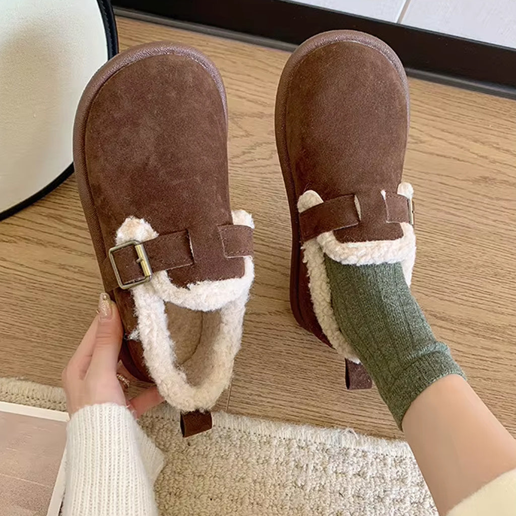 Mocasín zueco forrado cerrado para mujer