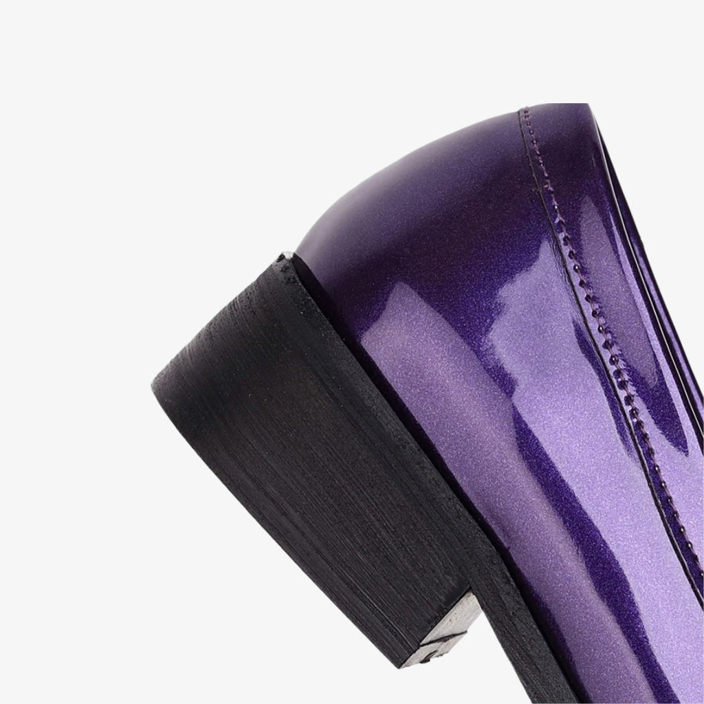 Mocasines de charol en piel sintética de colores para mujer