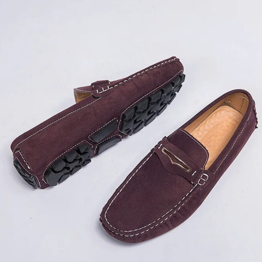 Mocasines cómodos de ante de colores para hombre
