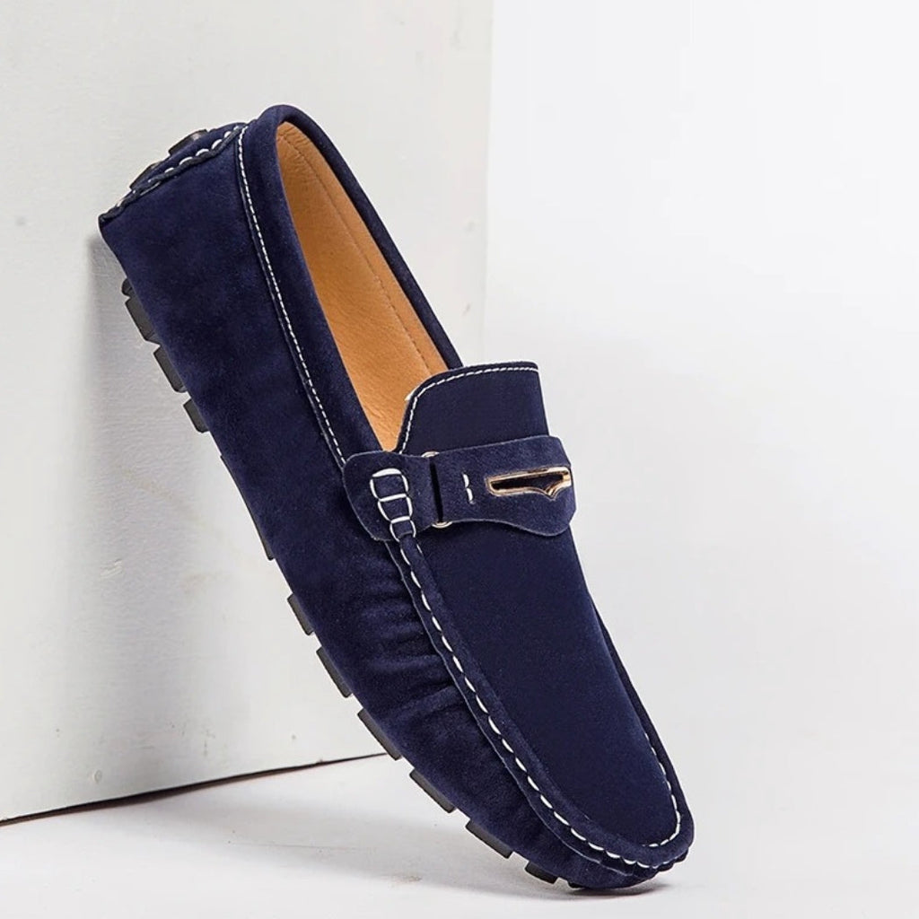 Mocasines cómodos de ante de colores para hombre
