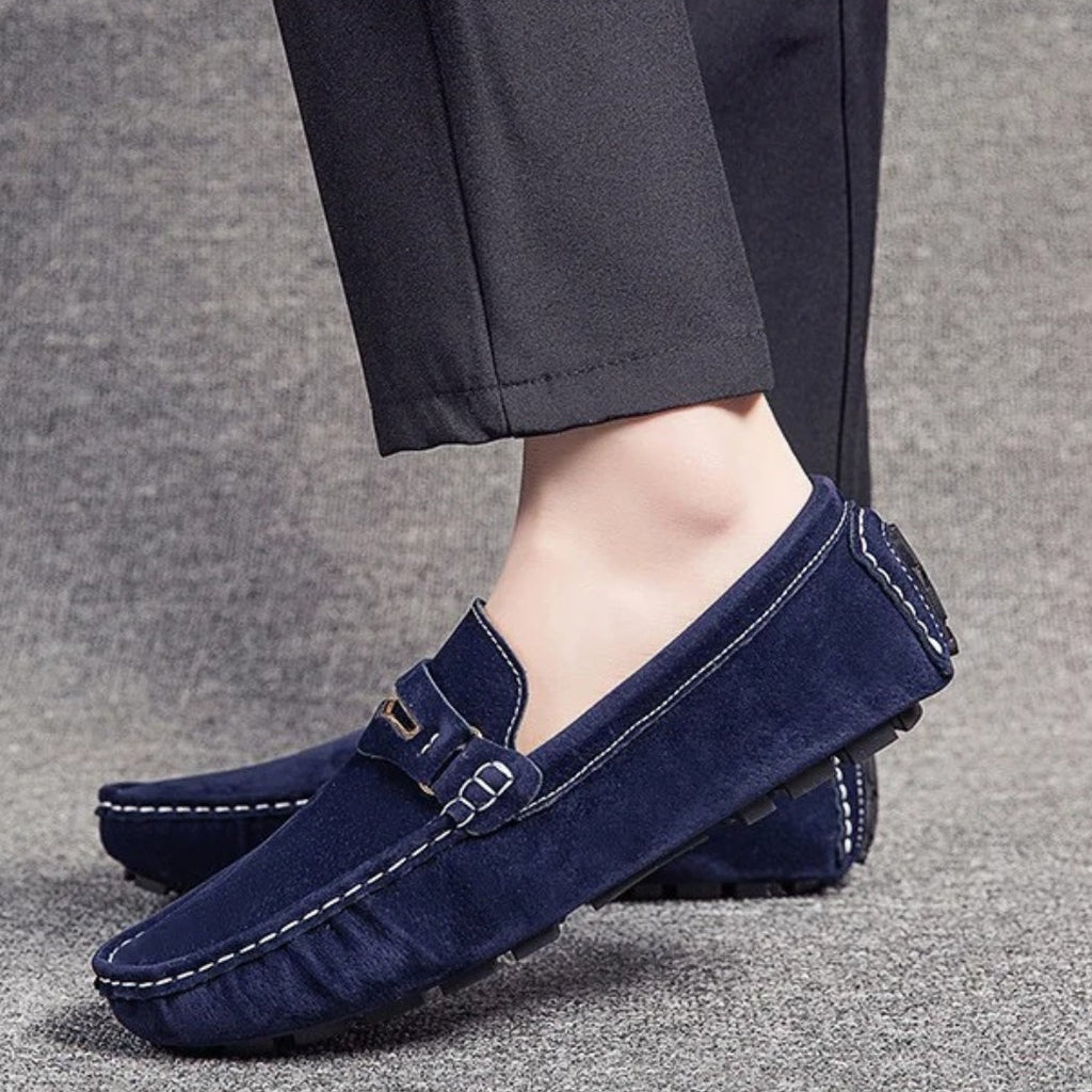 Mocasines cómodos de ante de colores para hombre
