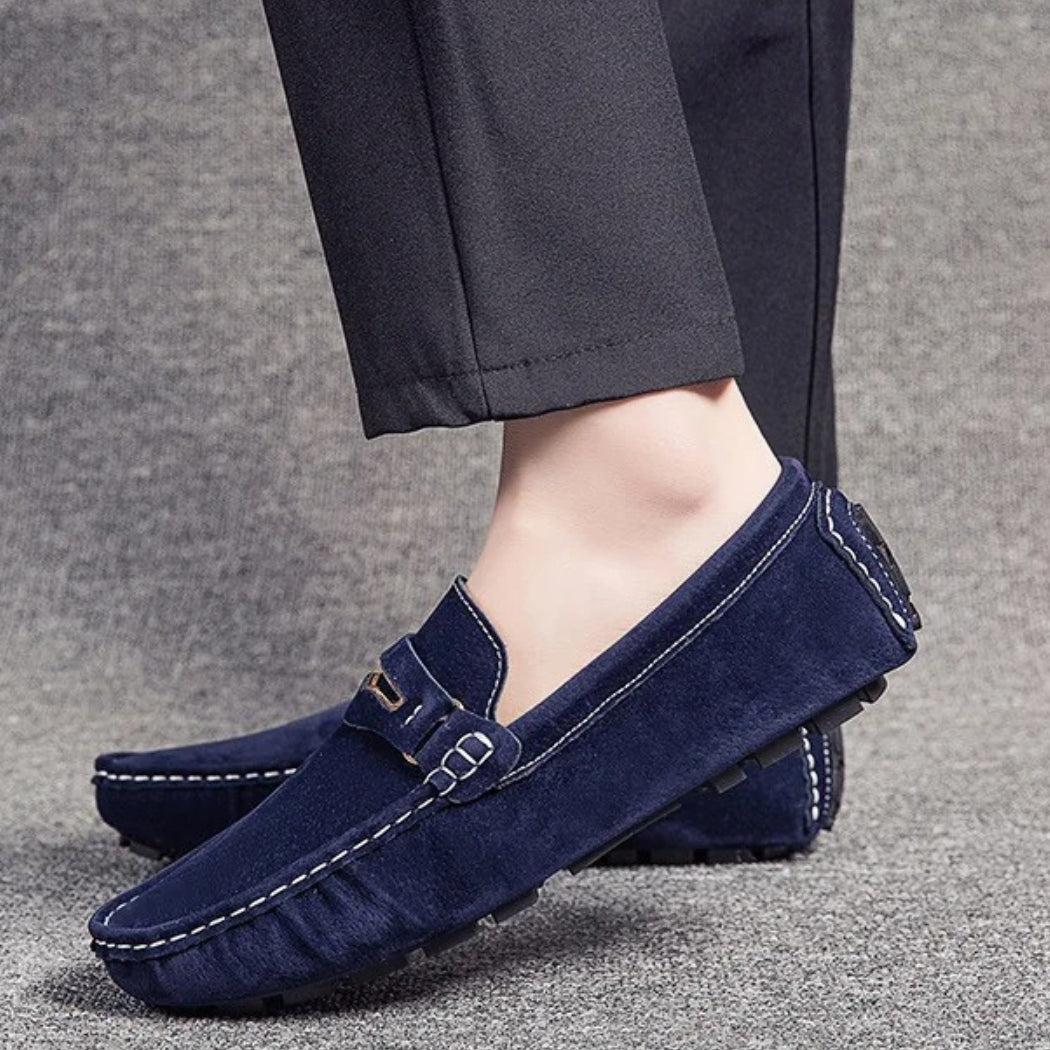 Mocasines cómodos de ante de colores para hombre
