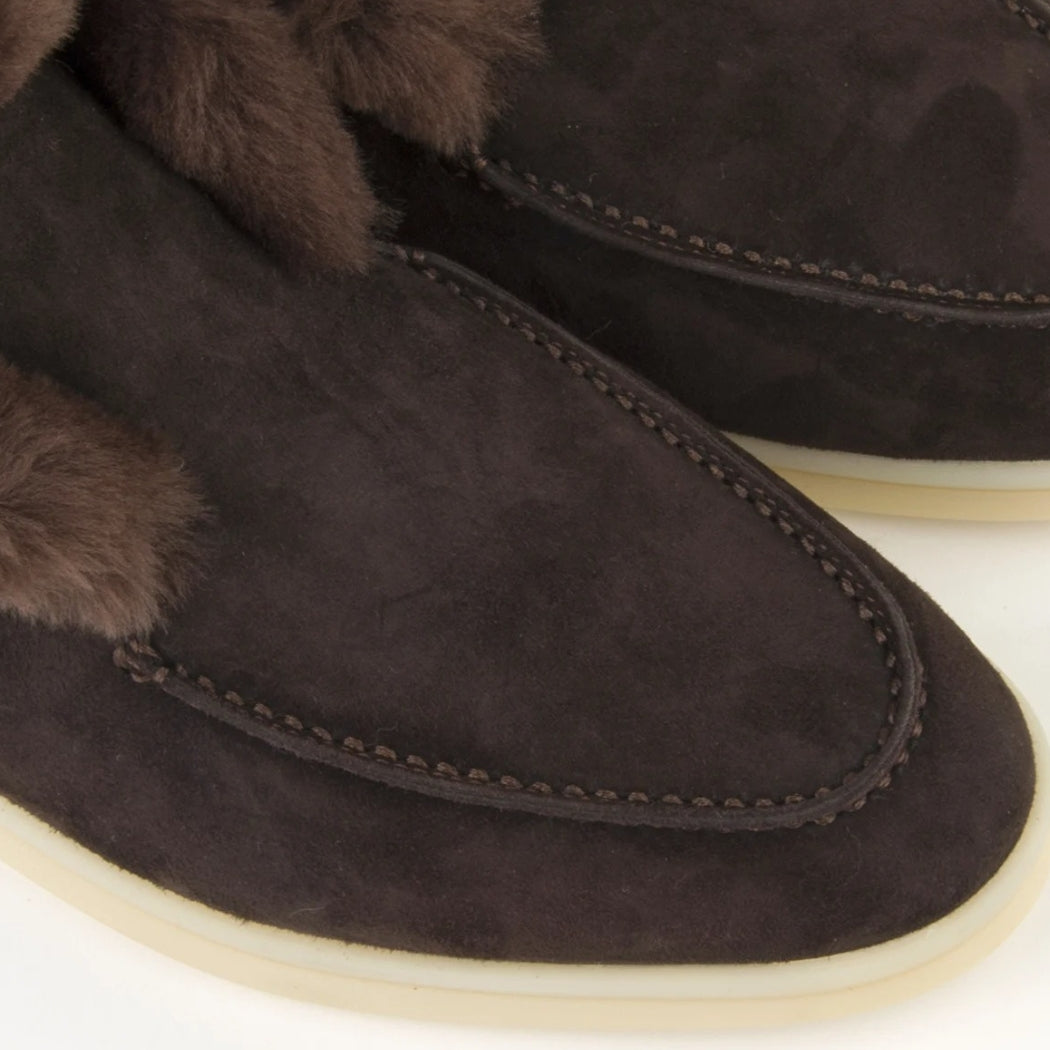 Mocasines de ante forrados para mujer
