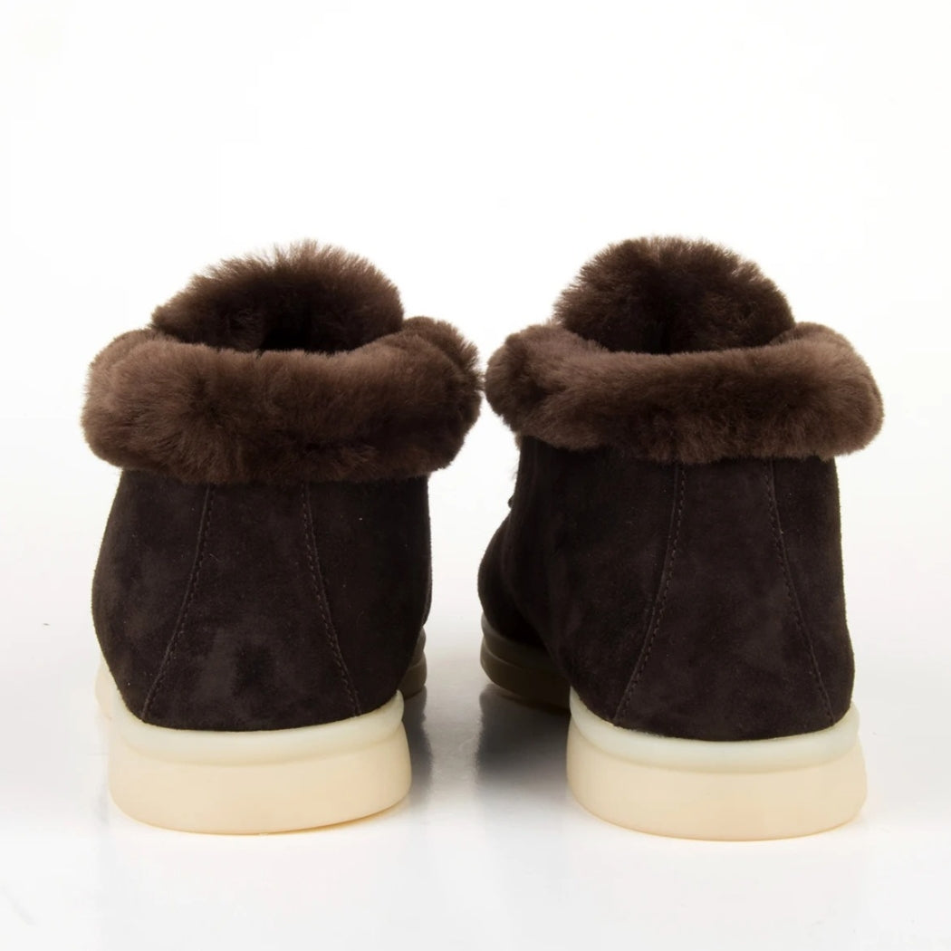Mocasines de ante forrados para mujer