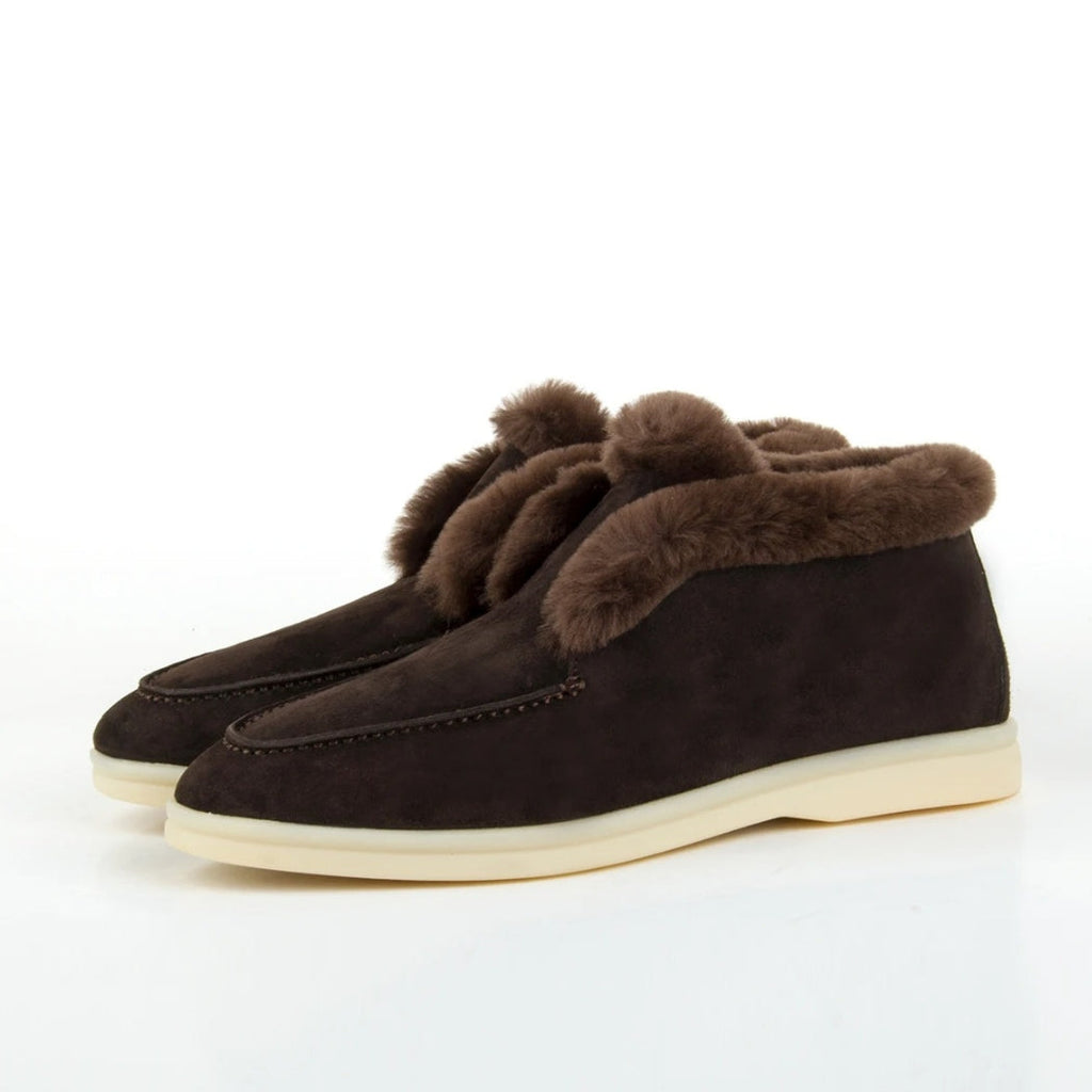 Mocasines de ante forrados para mujer