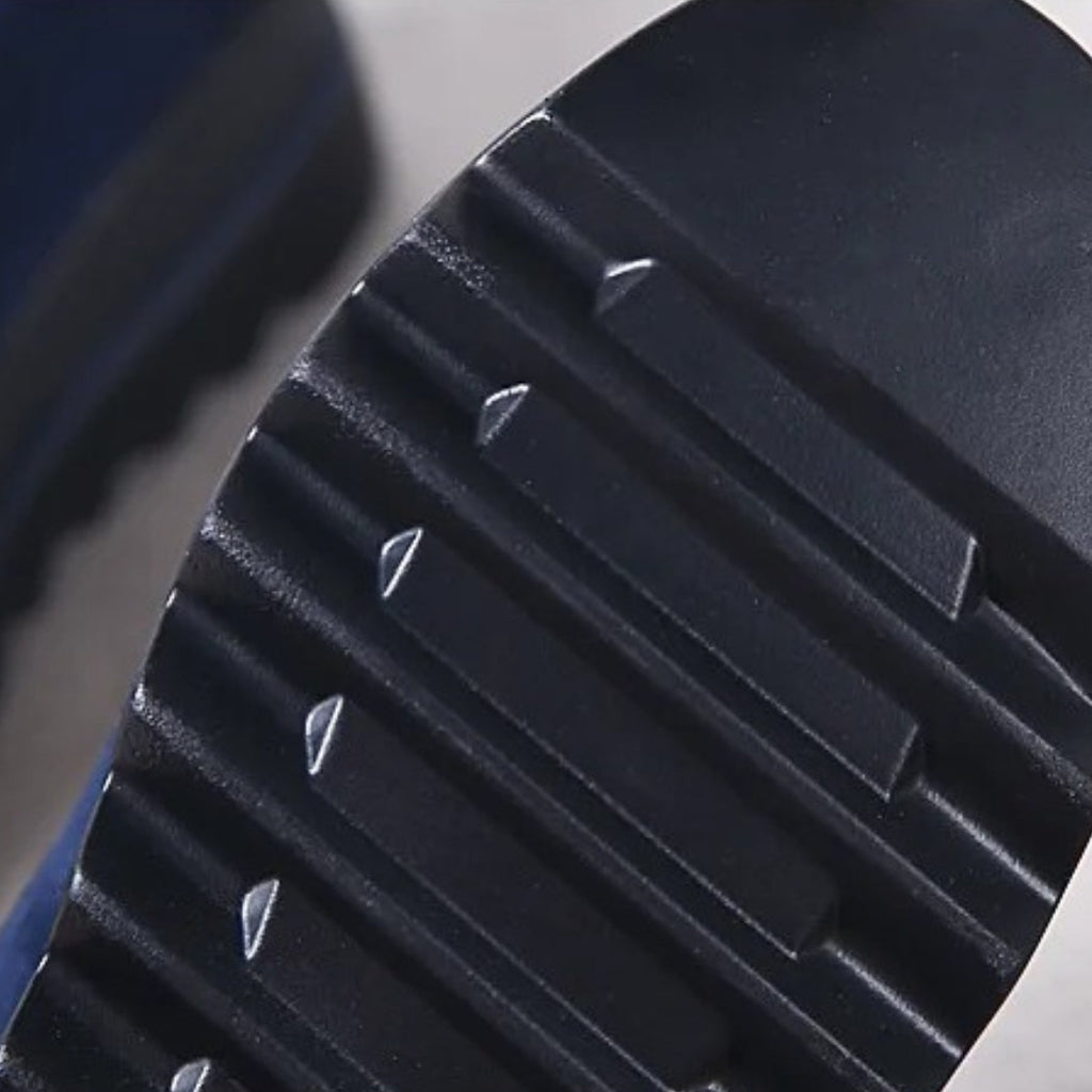 Mocasines de ante para mujer con suela de cuña