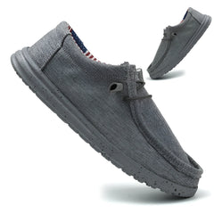 Mocasines de verano de tejido para hombre, Gris