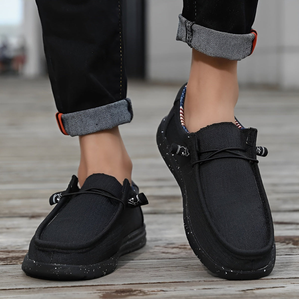 Mocasines de verano de tejido para hombre