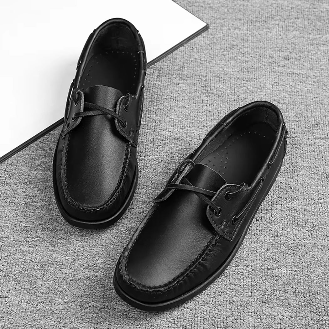 Mocasín náutico de piel para hombre