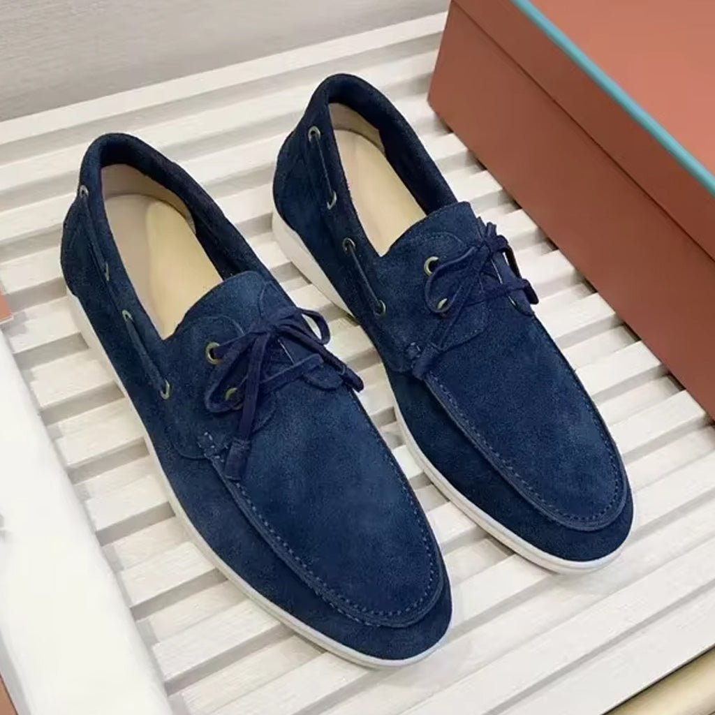 Mocasín náutico de ante elegante