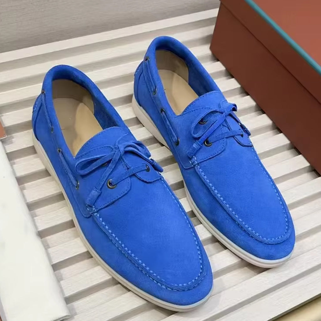 Mocasín náutico de ante elegante