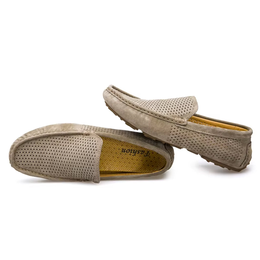 Mocasín de ante de verano para hombre