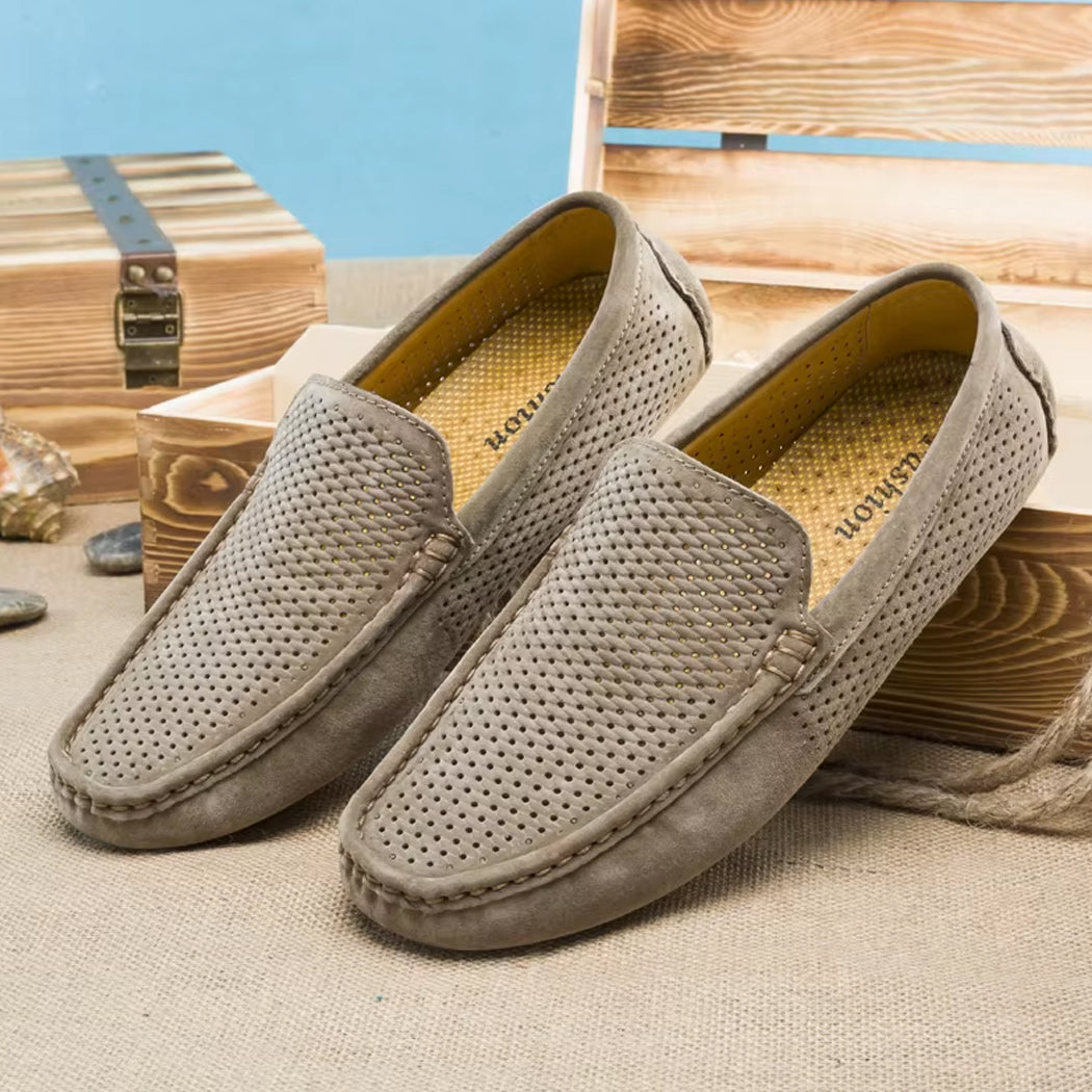 Mocasín de ante de verano para hombre