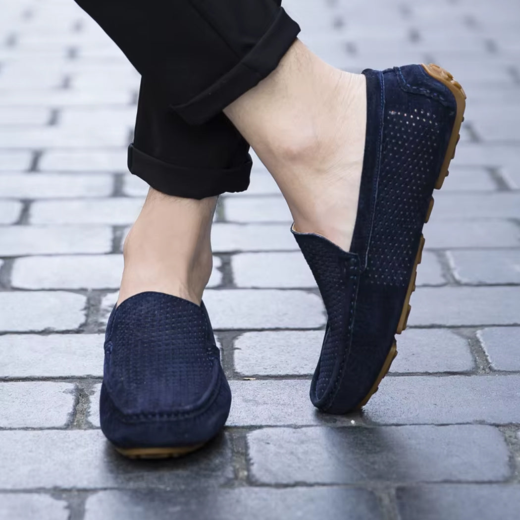 Mocasín de ante de verano para hombre