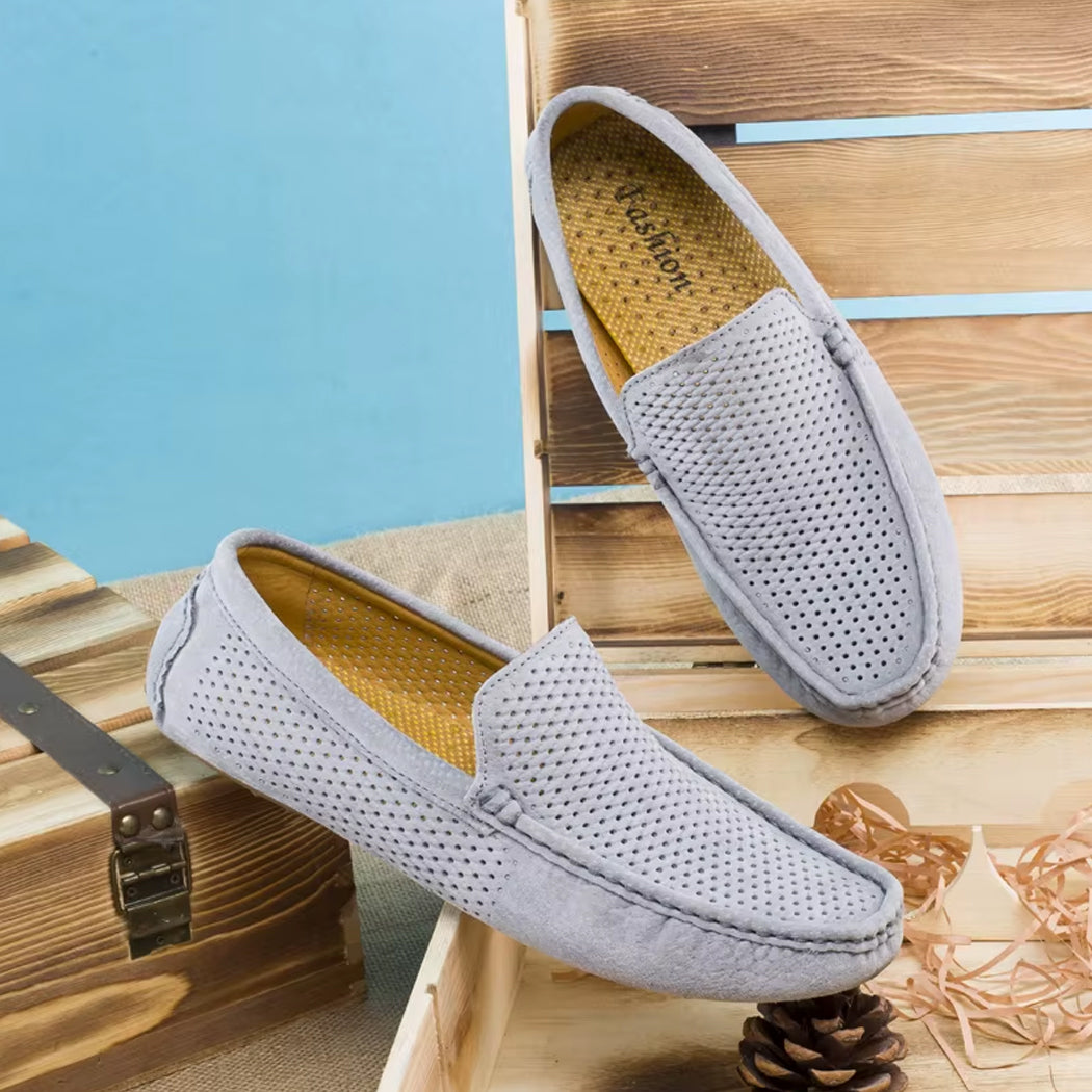 Mocasín de ante de verano para hombre