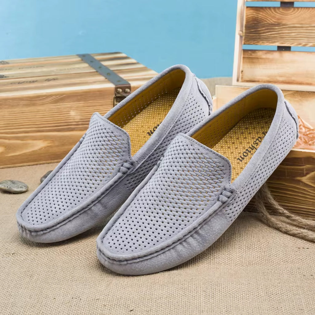 Mocasín de ante de verano para hombre