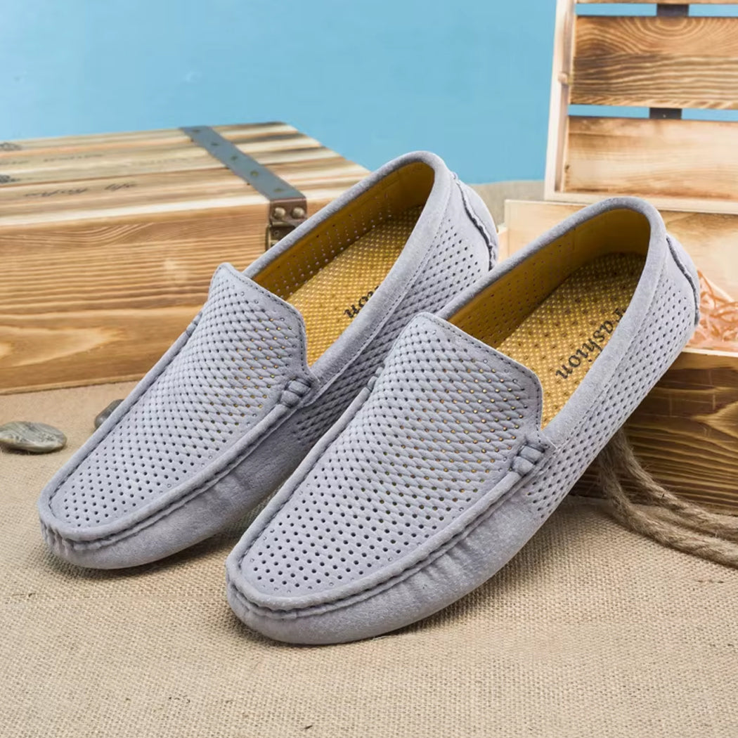 Mocasín de ante de verano para hombre