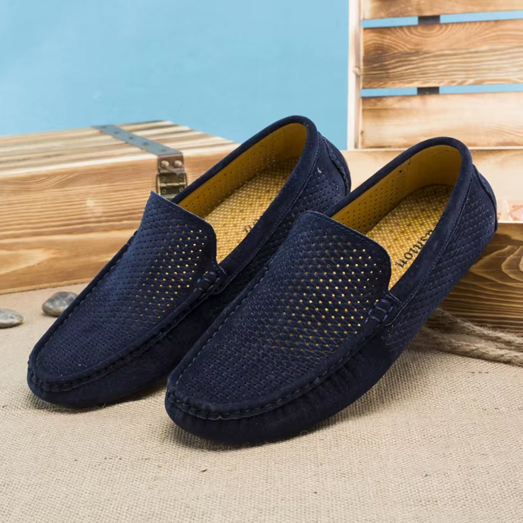 Mocasín de ante de verano para hombre