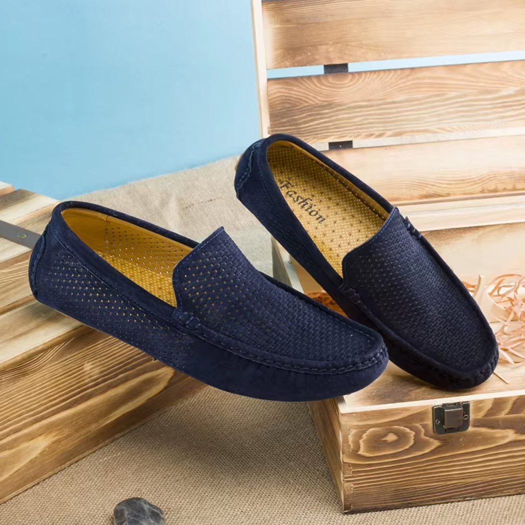 Mocasín de ante de verano para hombre