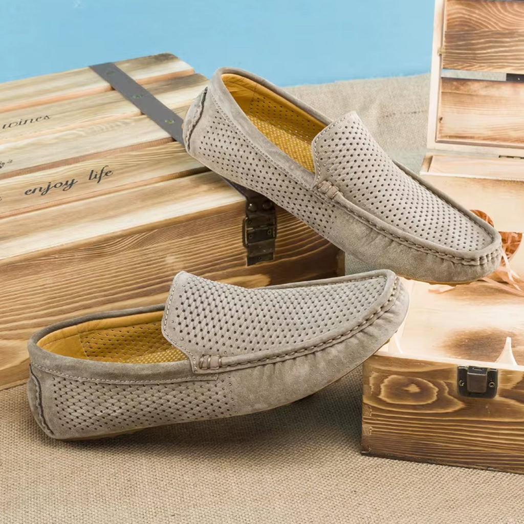 Mocasín de ante de verano para hombre