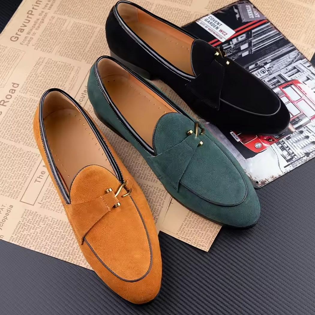 Mocasín elegante de ante para hombre