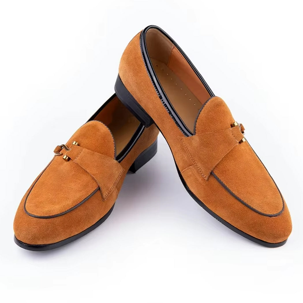 Mocasín elegante de ante para hombre