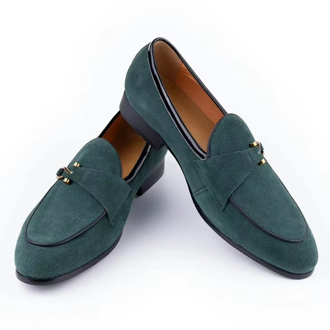 Mocasín elegante de ante para hombre