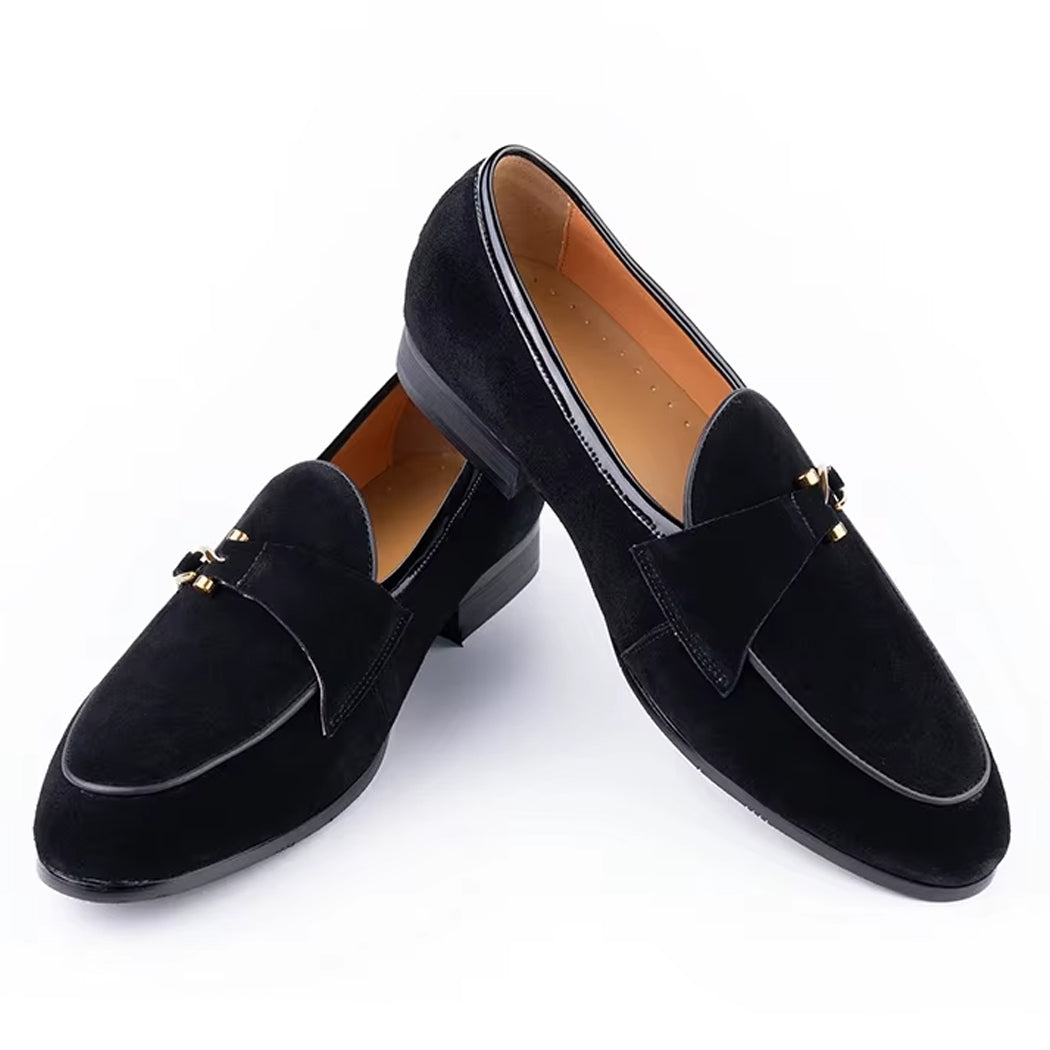 Mocasín elegante de ante para hombre