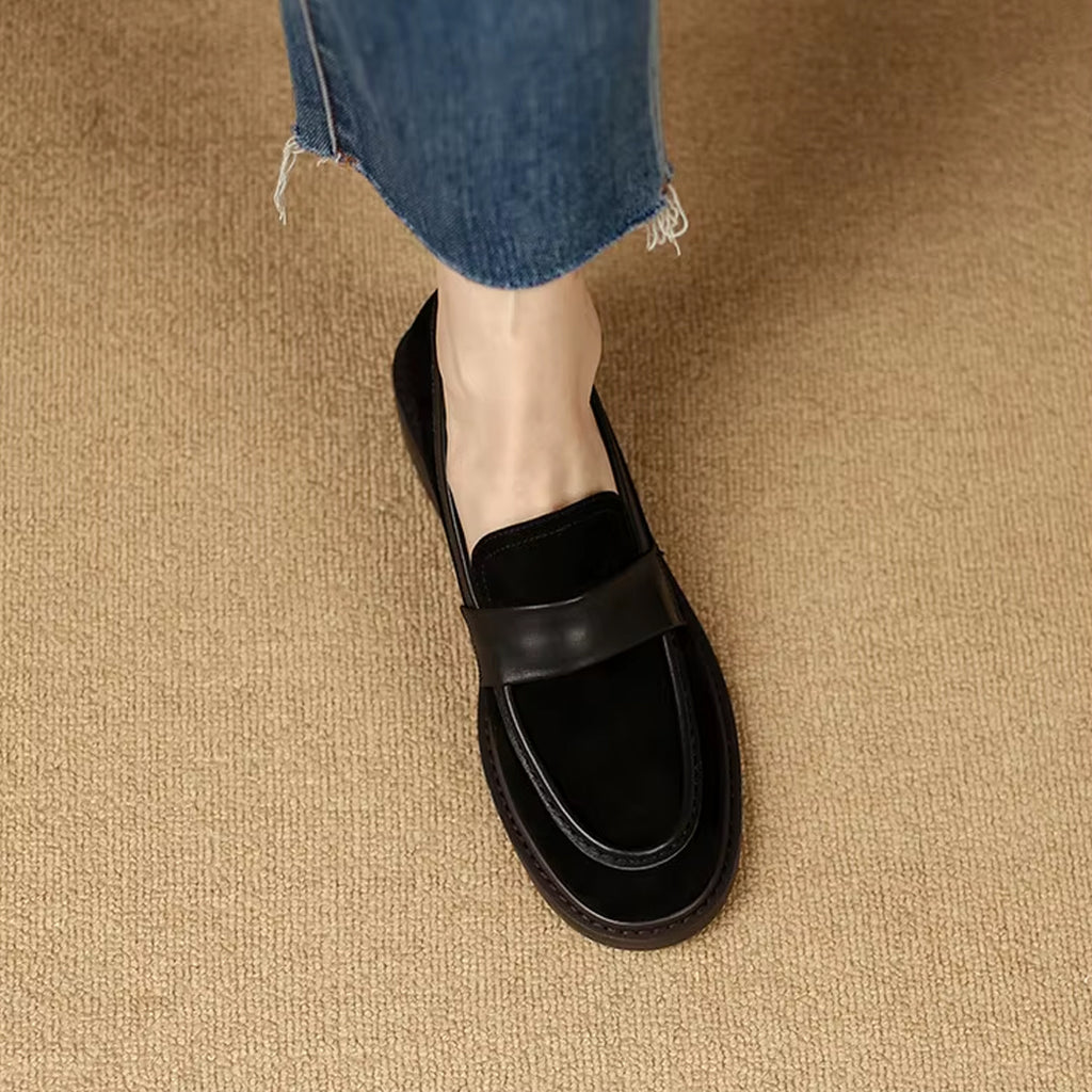 Mocasín clásico de ante para mujer