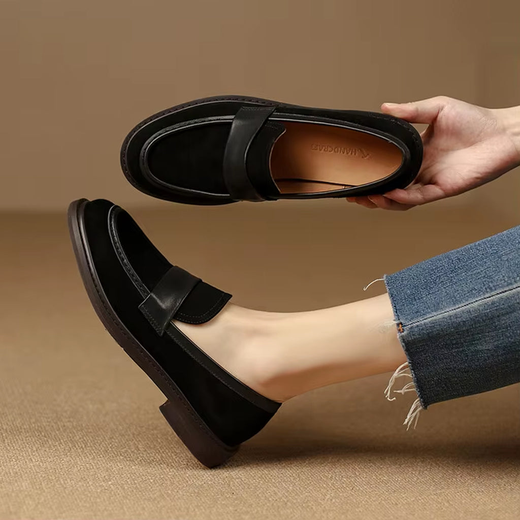 Mocasín clásico de ante para mujer