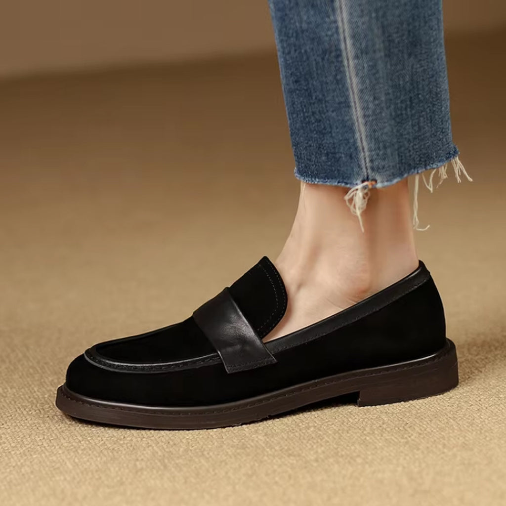 Mocasín clásico de ante para mujer