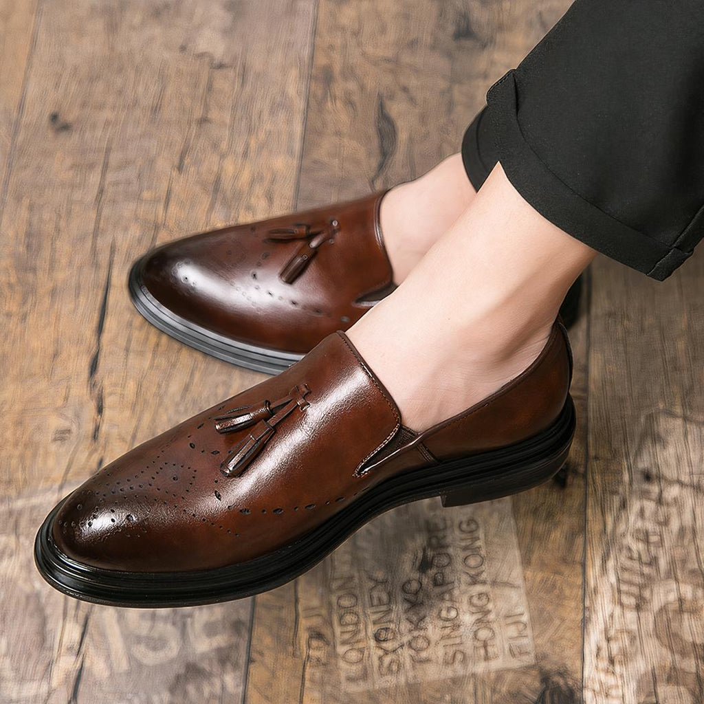 Mocasines clásicos con borlas para hombre