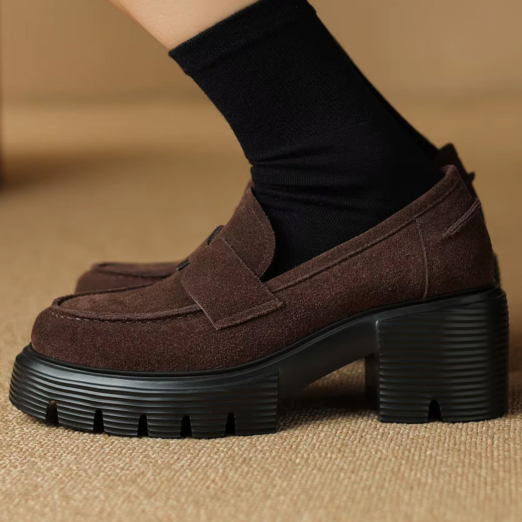 Mocasín plataforma de ante
