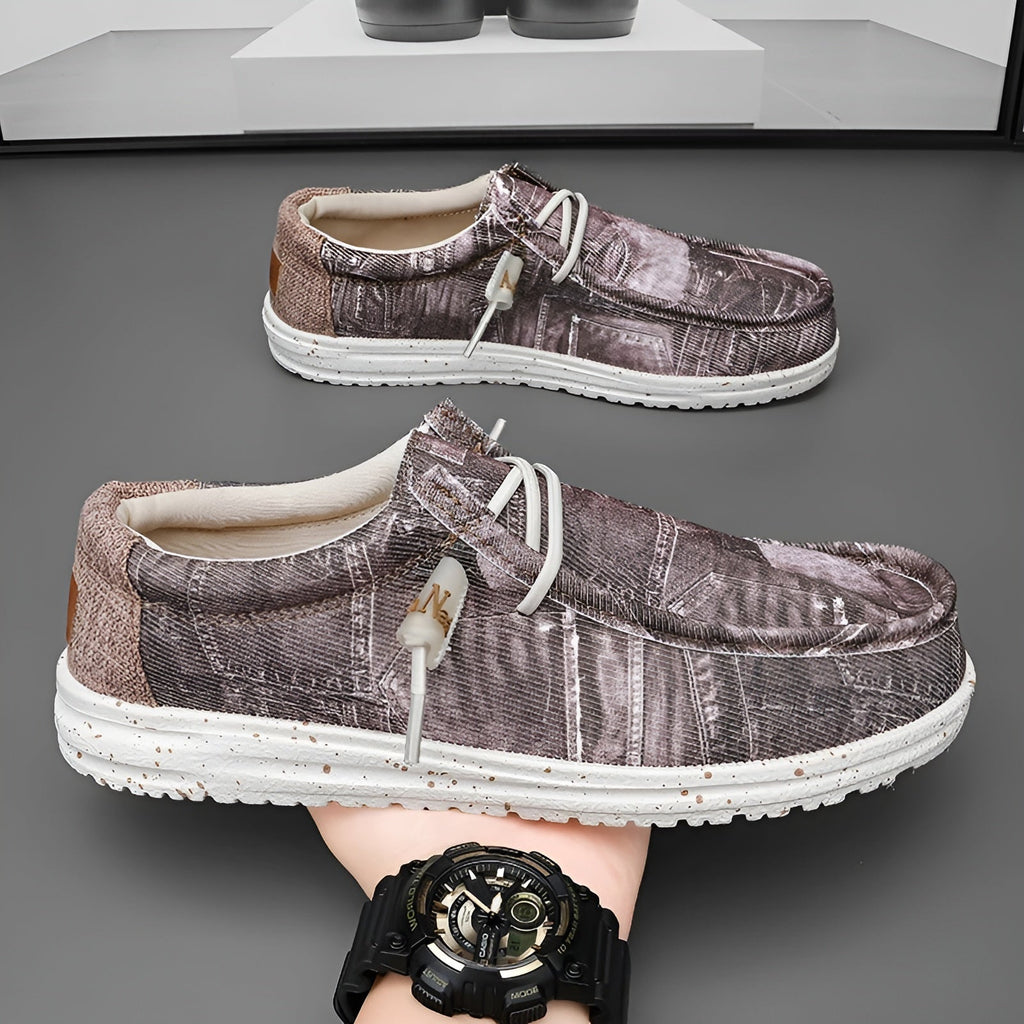 Mocasines para hombre con estampado efecto vaquero