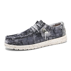 Mocasines para hombre con estampado efecto vaquero, Gris