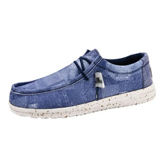 Mocasines para hombre con estampado efecto vaquero, Azul