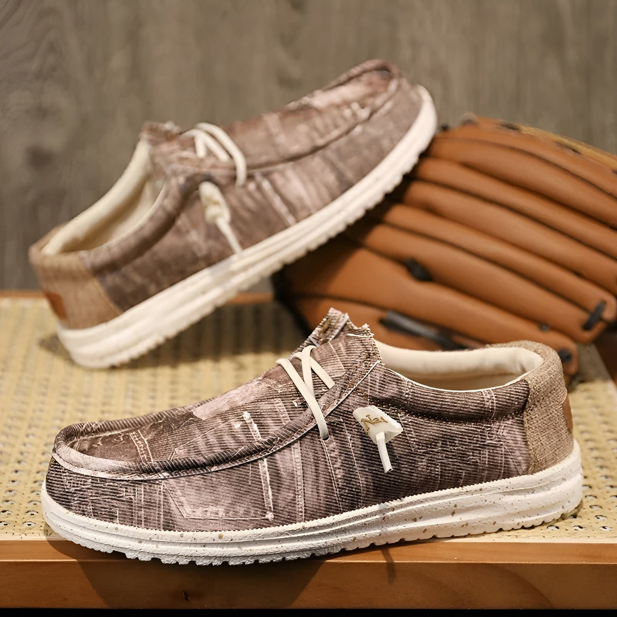 Mocasines para hombre con estampado efecto vaquero