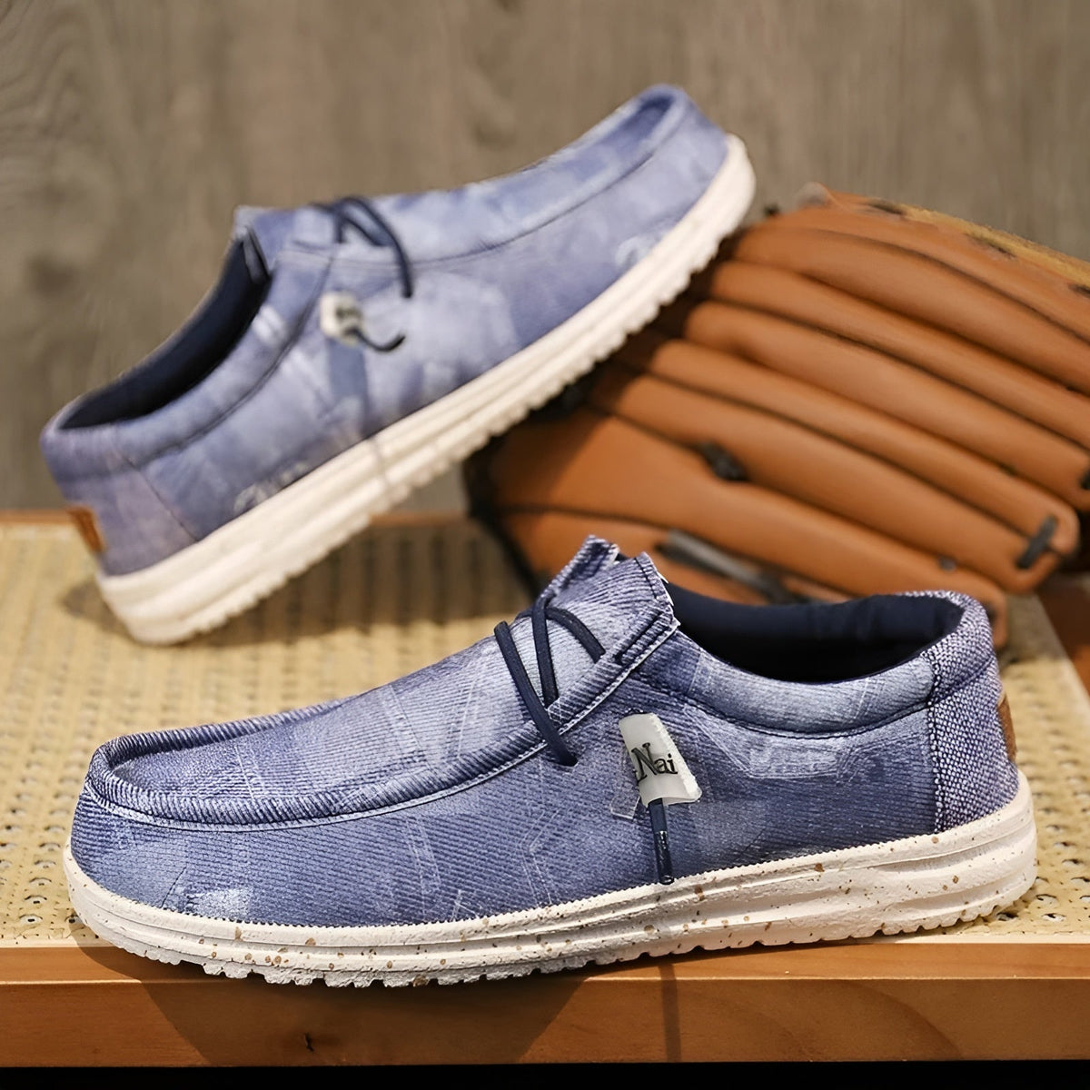 Mocasines para hombre con estampado efecto vaquero