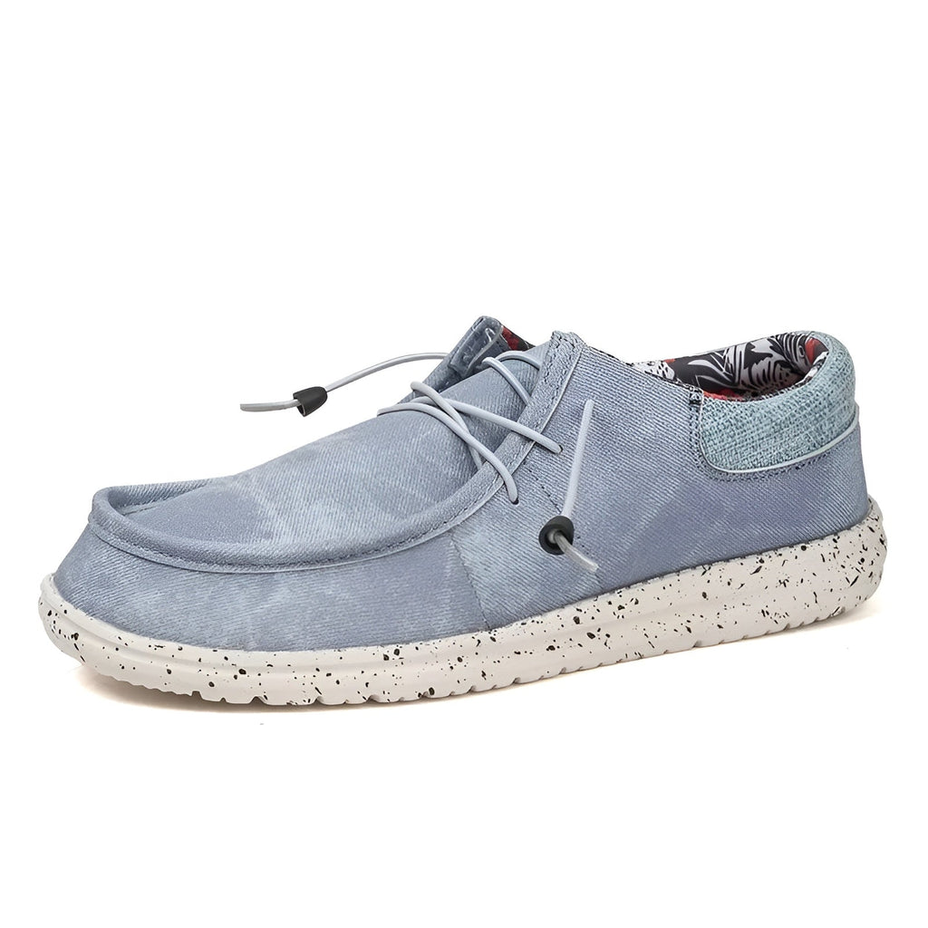 Mocasines hombre de tela con forro floral
