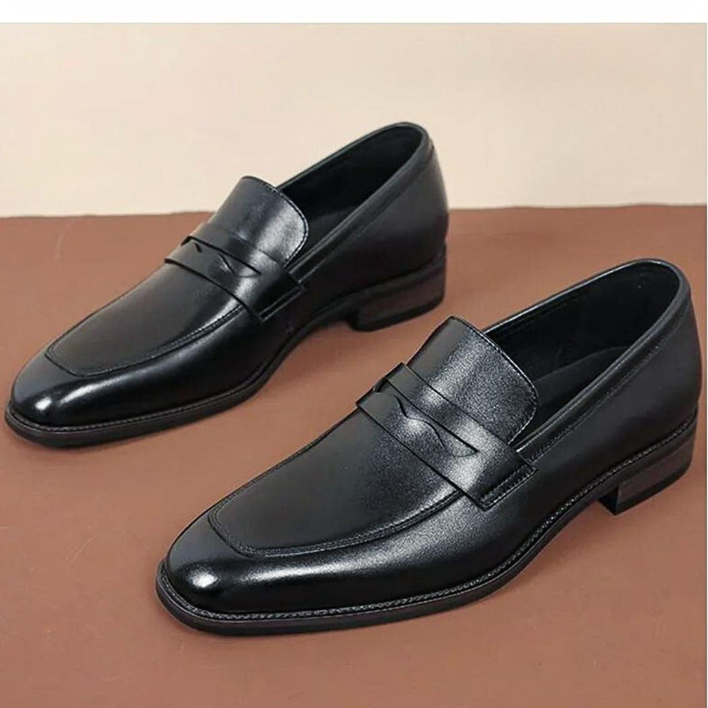 Mocasines de vestir de piel auténtica para hombre