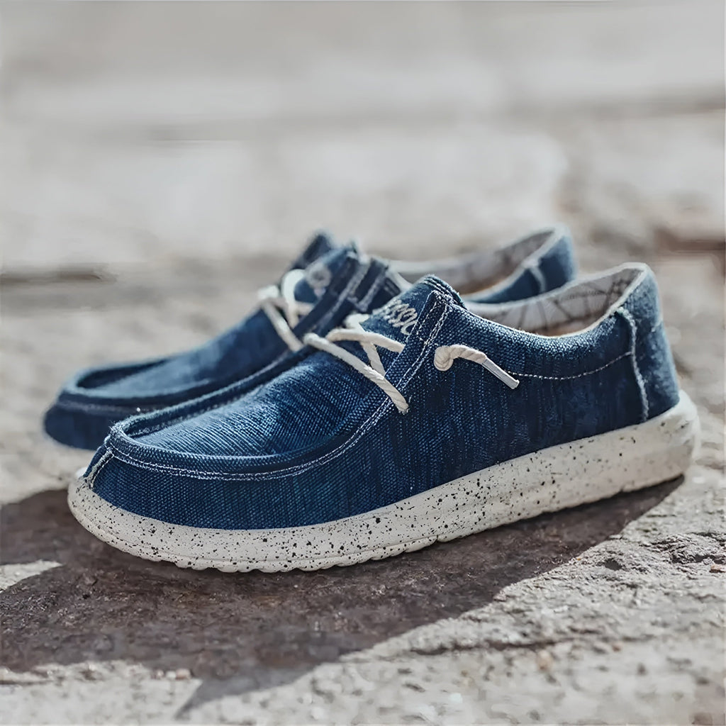 Mocasines de denim para hombre