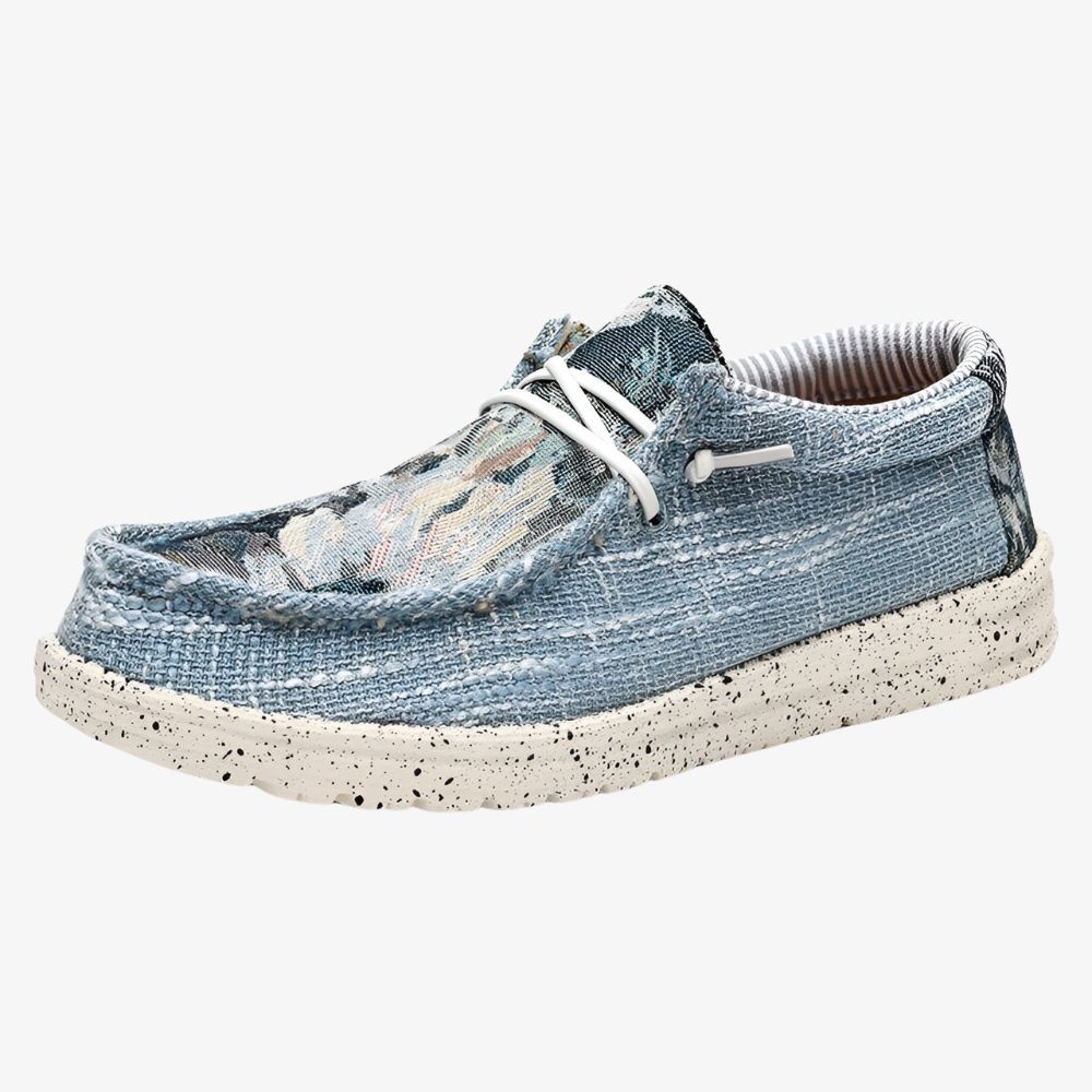 Mocasines hombre de tejido con estampados originales