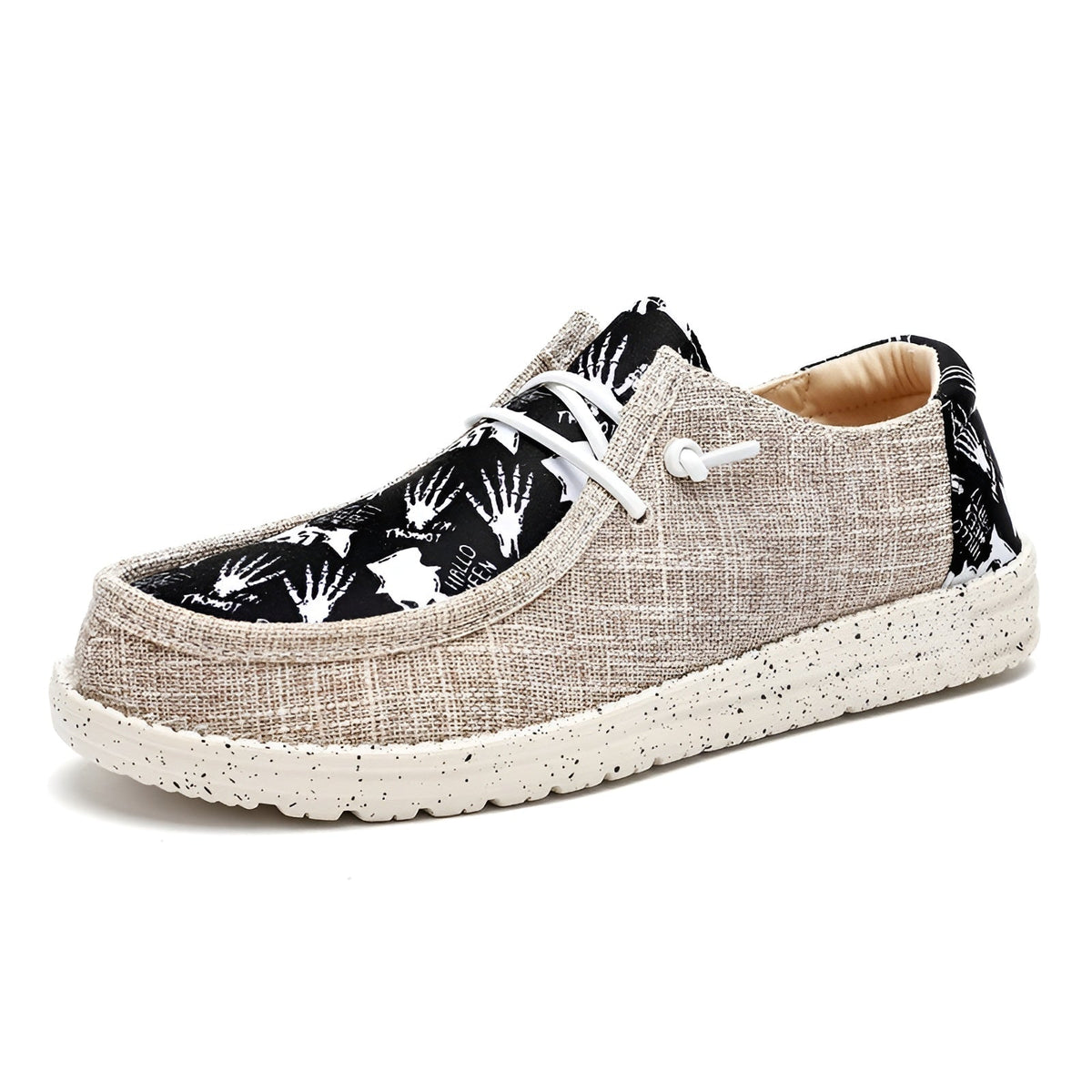 Mocasines hombre de tejido con estampados originales