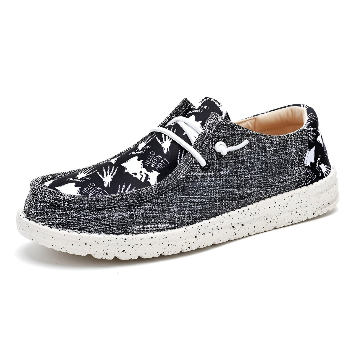 Mocasines hombre de tejido con estampados originales