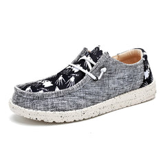 Mocasines hombre de tejido con estampados originales, Plata