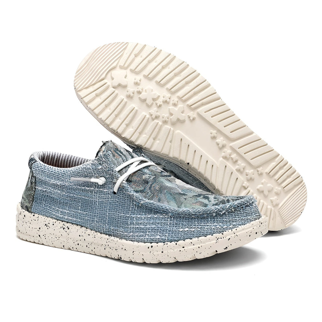 Mocasines hombre de tejido con estampados originales