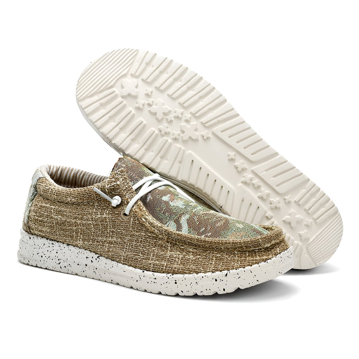 Mocasines hombre de tejido con estampados originales
