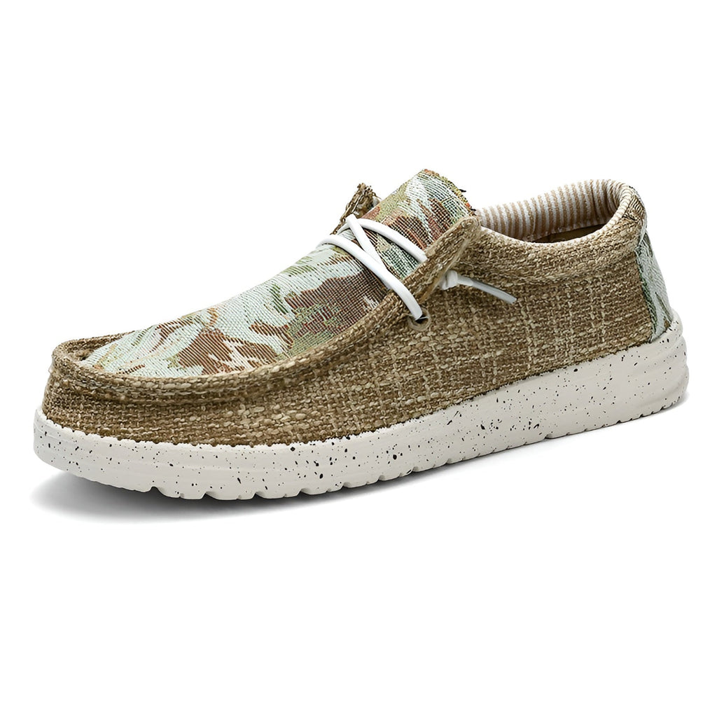 Mocasines hombre de tejido con estampados originales