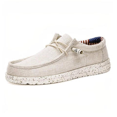 Mocasines ligeros e informales de tejido para hombre, Blanco